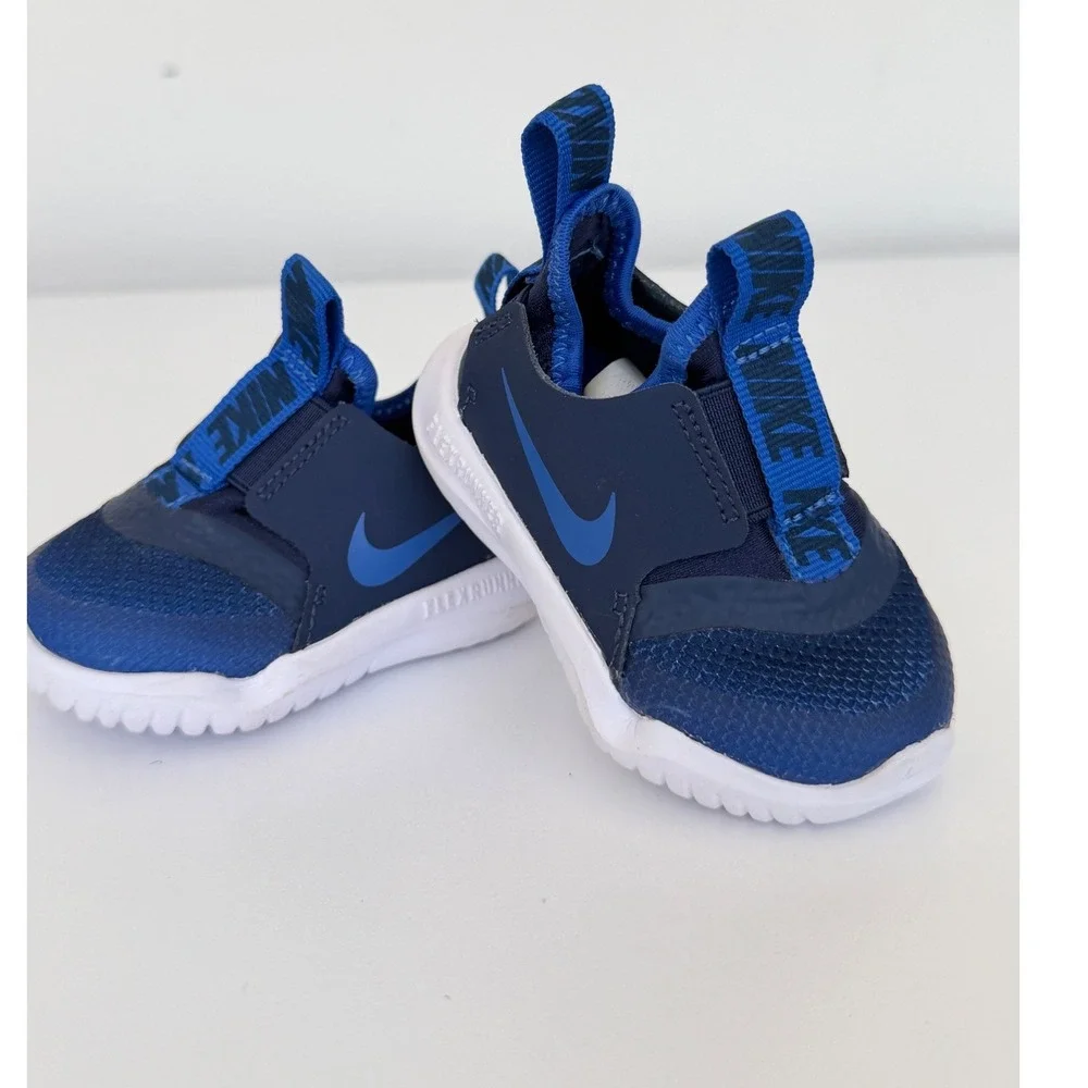 Nike Flex Runner TD Midnight Navy Imperial Blue Toddler Shoes AT4665-407 3C